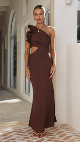 Amina Maxi Dress - Chocolate