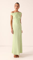 Auria Off Shoulder Maxi Dress - Key Lime
