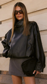 Asher Bomber Jacket - Black
