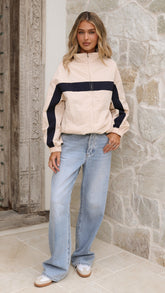 Ariella Jacket - Beige/Navy