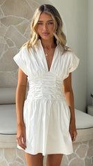 Alicia Mini Dress - White