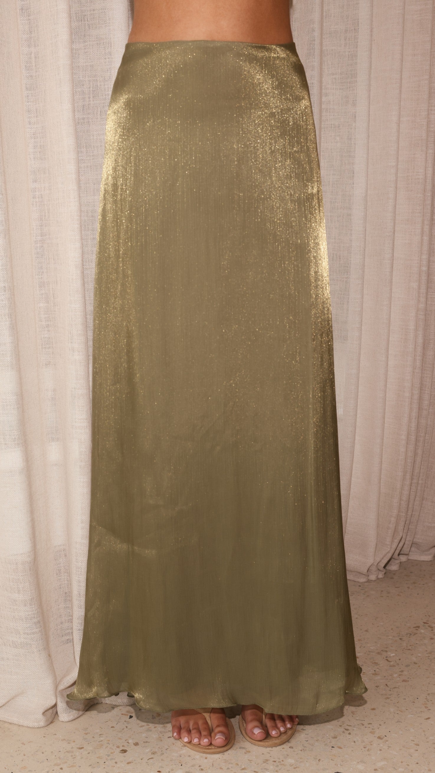 Amari Top and Maxi Skirt Set - Olive