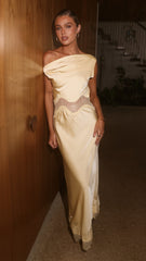 Bella Lace Maxi Dress - Yellow