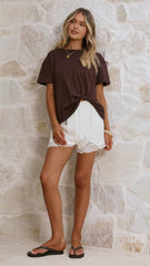 Aria Tee - Chocolate