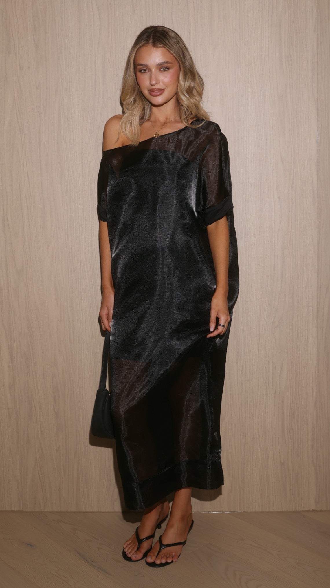 Baelin Sheer Maxi Dress - Black