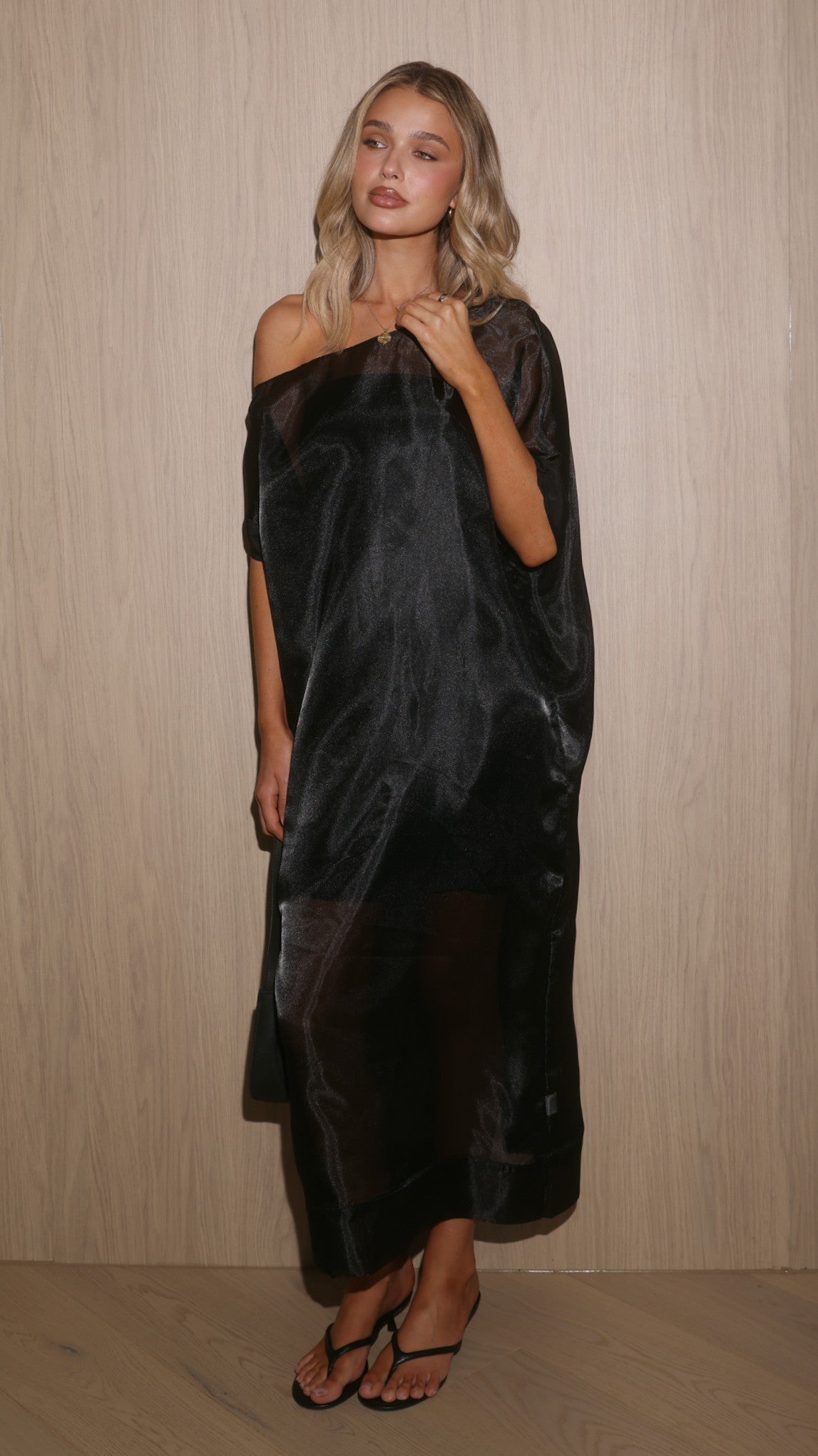 Baelin Sheer Maxi Dress - Black