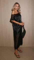 Baelin Sheer Maxi Dress - Black