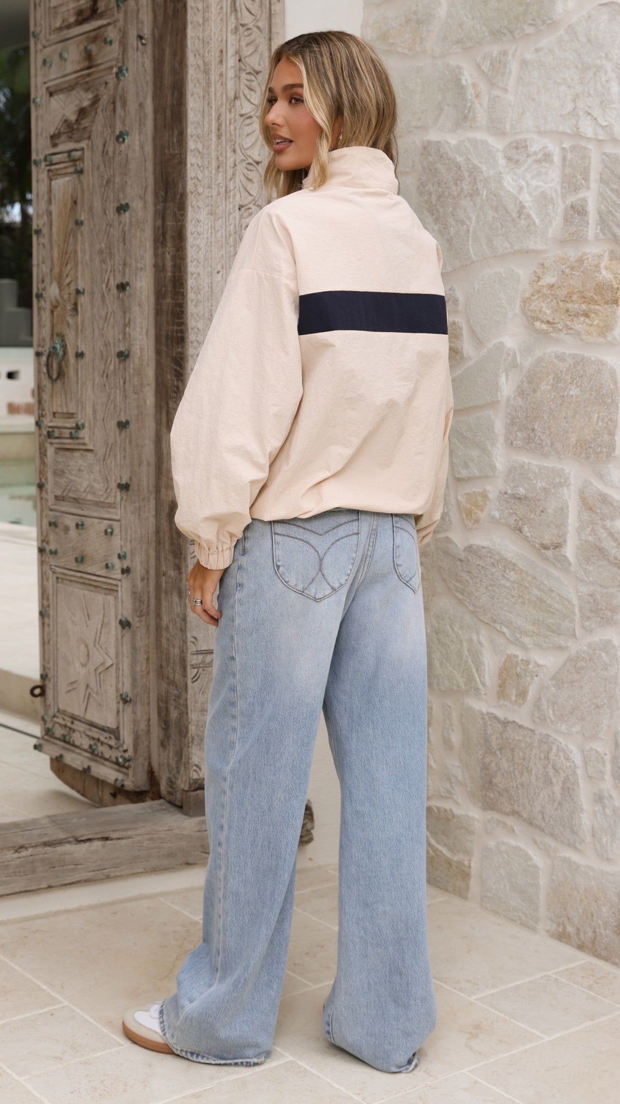 Ariella Jacket - Beige/Navy