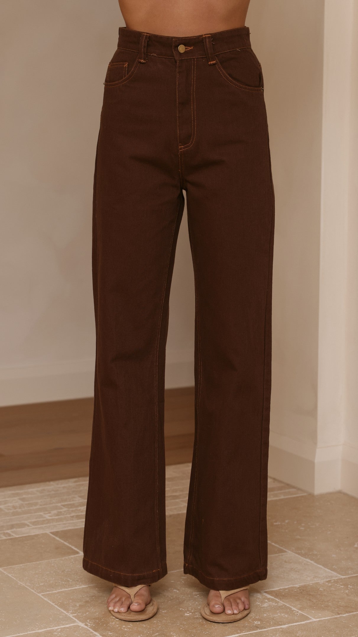 Badru Straight Leg Jeans - Chocolate Denim