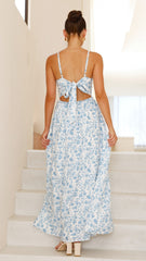 Azura Maxi Dress - Blue Floral