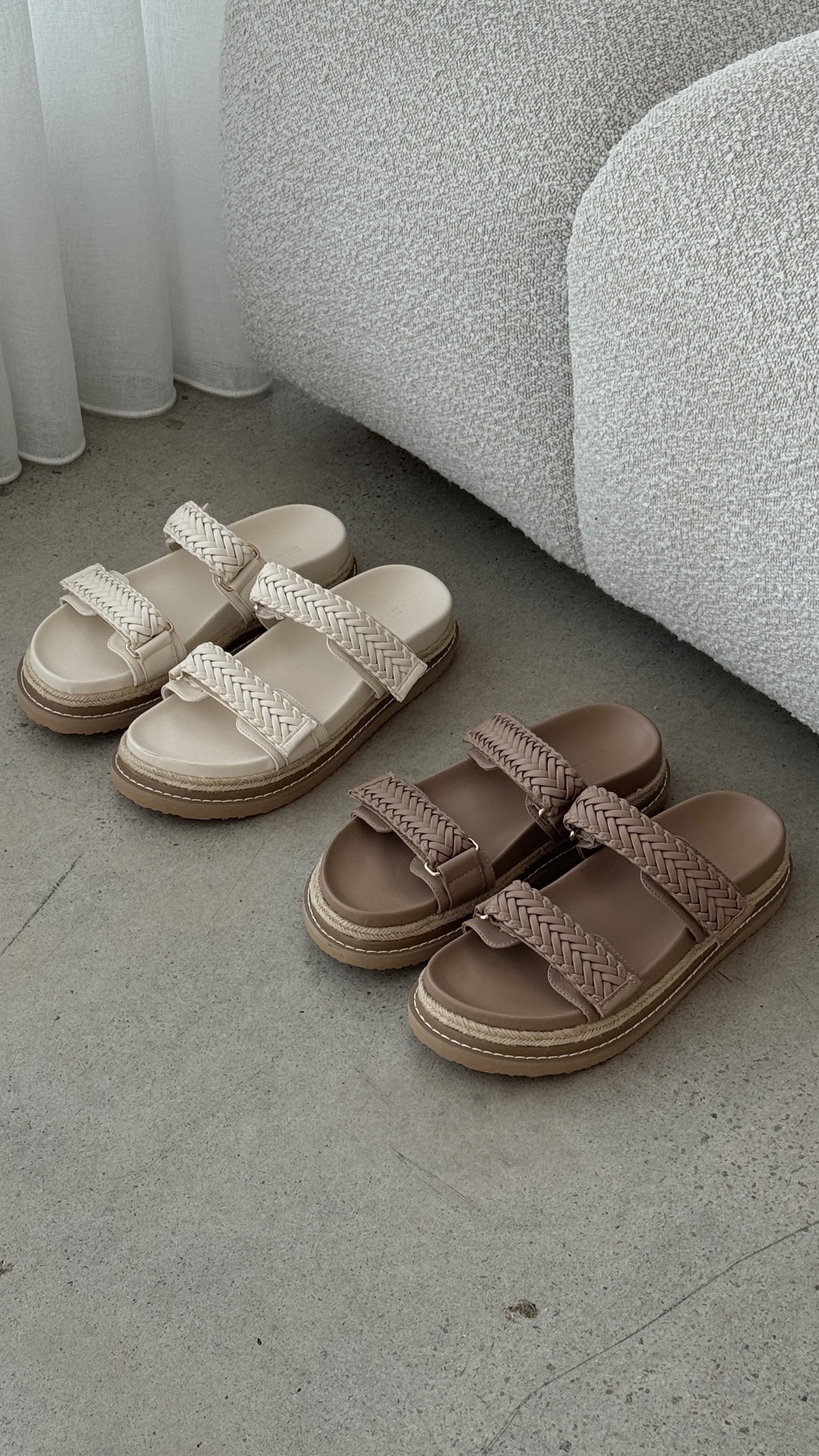 Alva Slides - Light Cashew