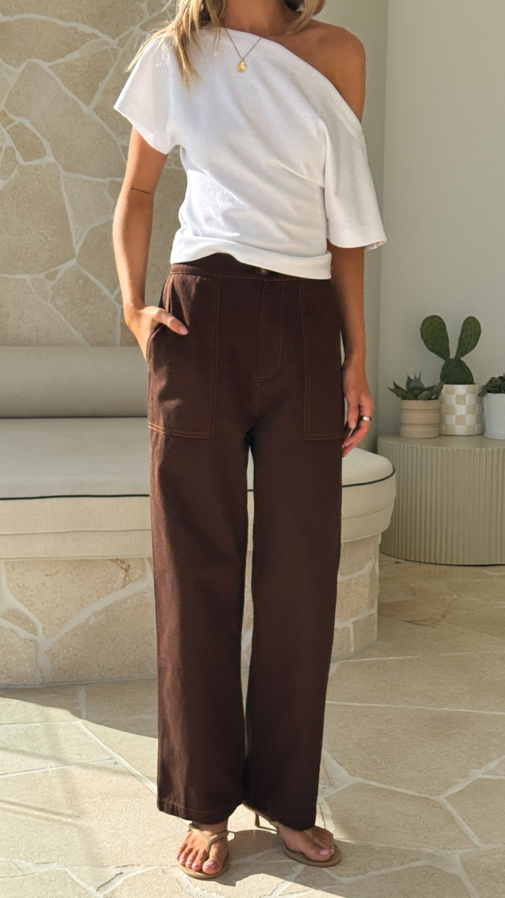 Amy Pants - Chocolate Denim