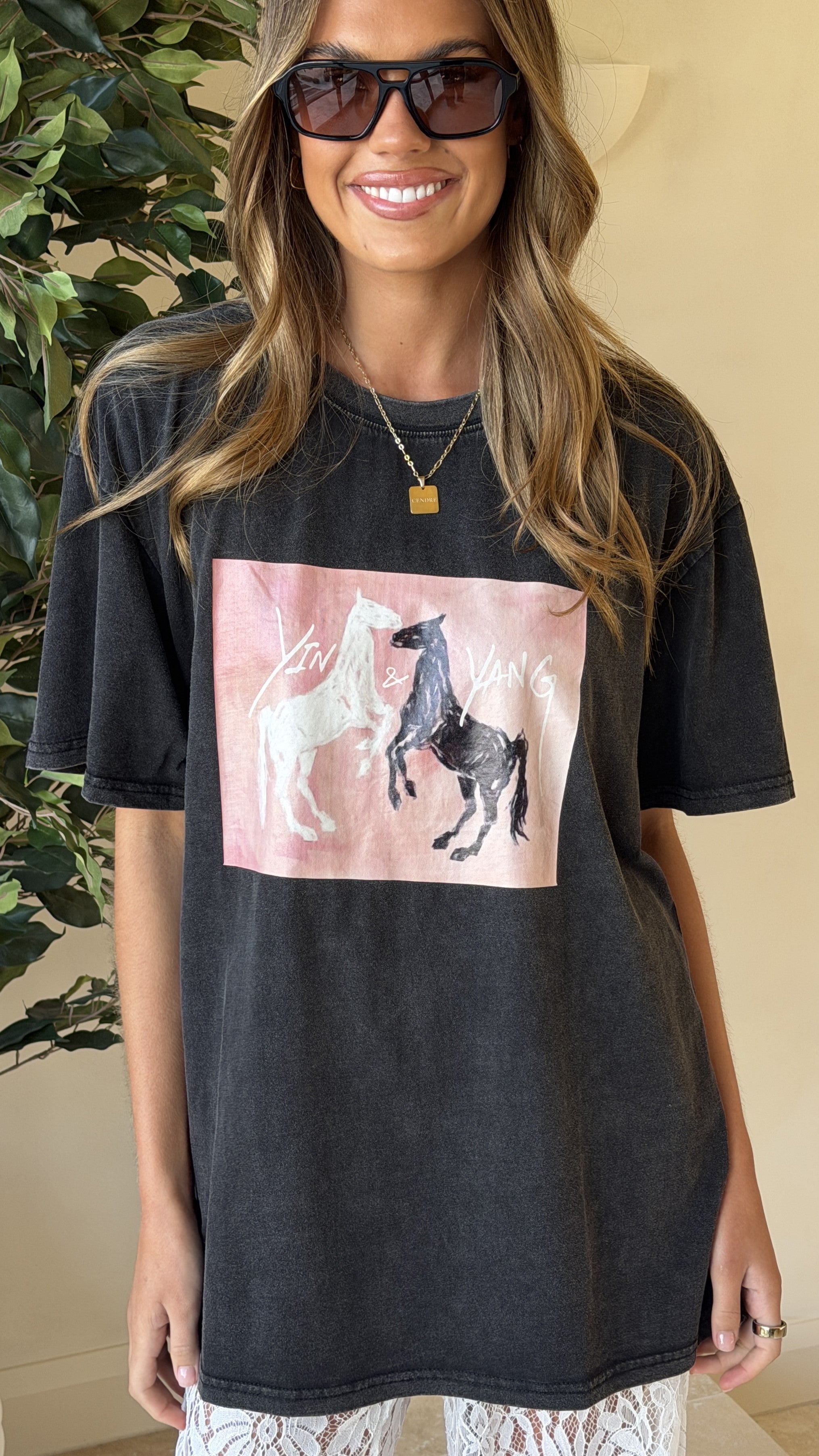 Avery Oversized Tee - Washed Black