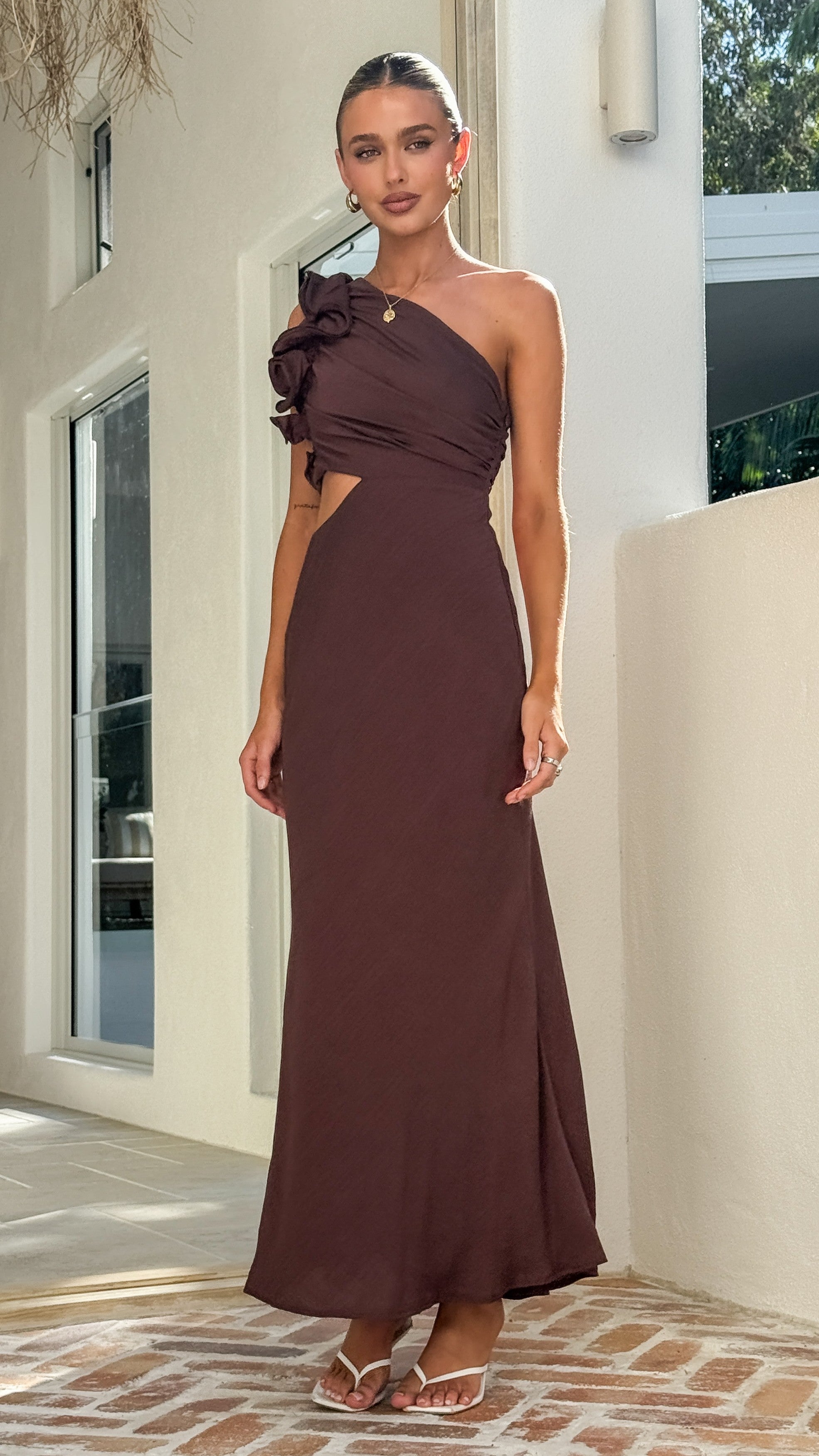 Amina Maxi Dress - Chocolate