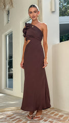 Amina Maxi Dress - Chocolate