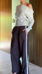 Belara Pants - Chocolate/Beige