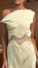 Bella Lace Maxi Dress - Yellow
