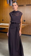 Amarni Maxi Dress - Chocolate