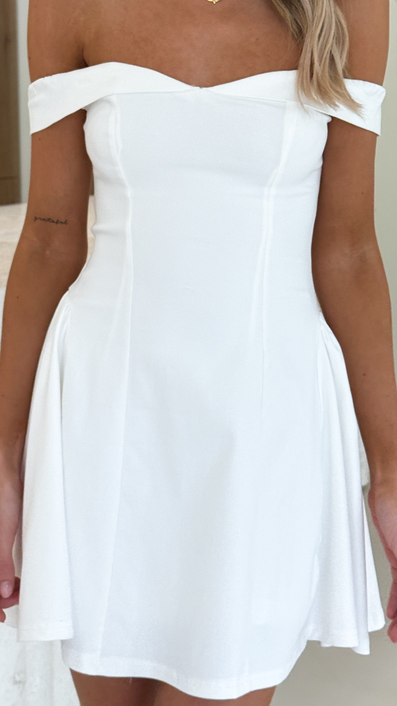 Allie Mini Dress - White